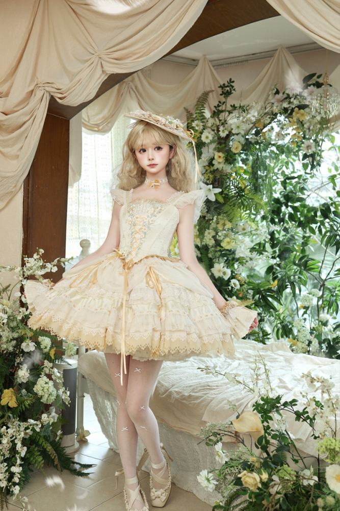 Maiye Flower Theme Series Lolita Headdress Choker and Corsage