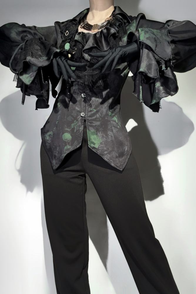 Bone Garden Gothic Lolita Blouse Prints Skirt and Girdle