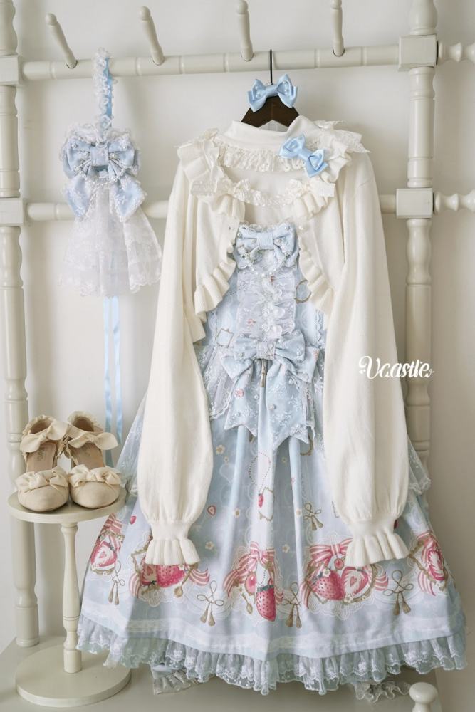 V-castle Gemstone Sugar Lolita Long Sleeve Cardigan 4 Colors