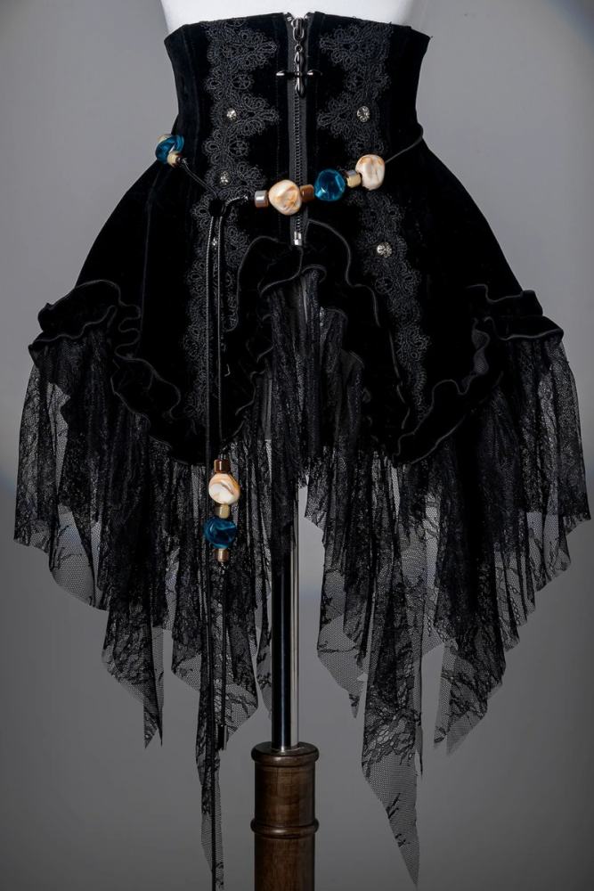 Bone Garden Gothic Lolita Tote Bag Waist Chain and Corsage