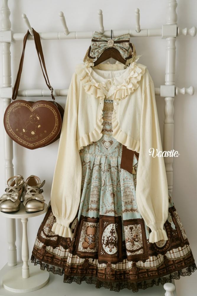 V-castle Gemstone Sugar Lolita Long Sleeve Cardigan 4 Colors