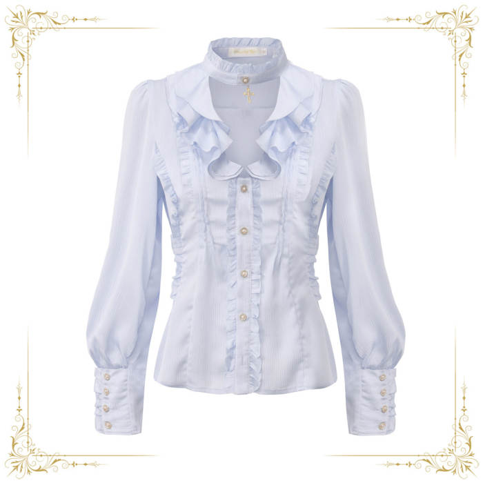 Immortal Thorn Retro Courtly Ouji Lolita Blouse 3 Colors