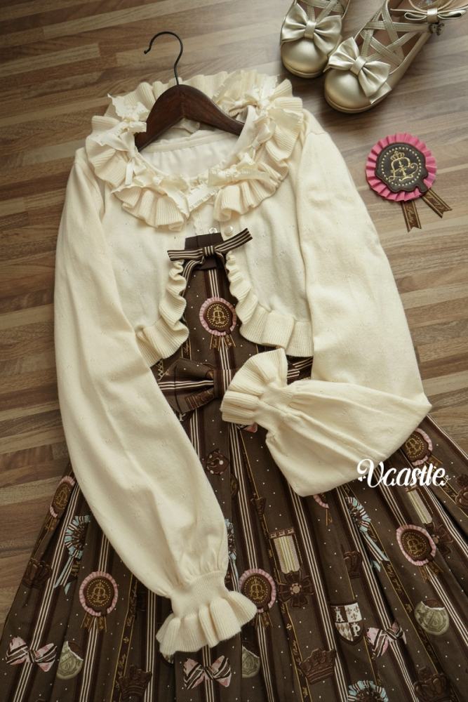 V-castle Gemstone Sugar Lolita Long Sleeve Cardigan 4 Colors