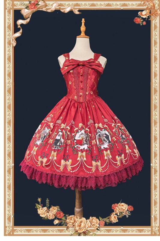 Infanta Snow White Prints Lolita JSK and Headbow