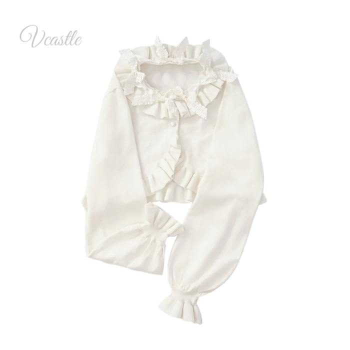 V-castle Gemstone Sugar Lolita Long Sleeve Cardigan 4 Colors