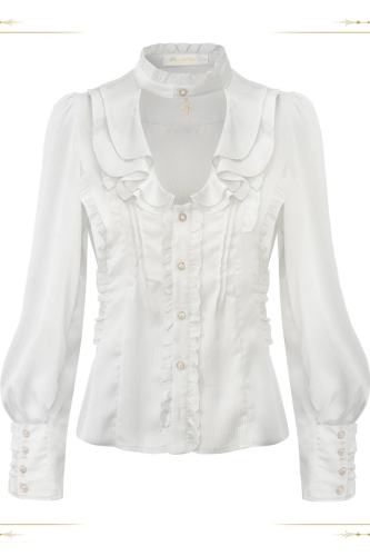Immortal Thorn Retro Courtly Ouji Lolita Blouse 3 Colors