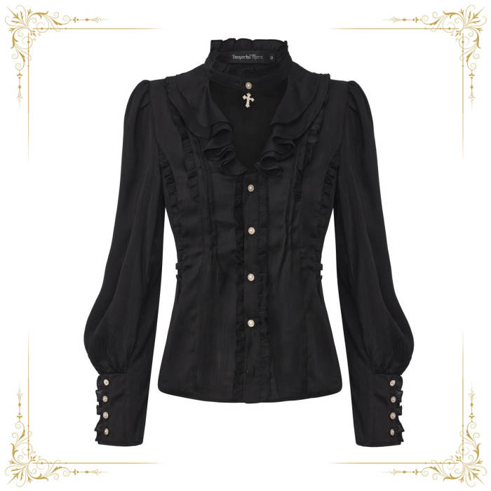 Immortal Thorn Retro Courtly Ouji Lolita Blouse 3 Colors
