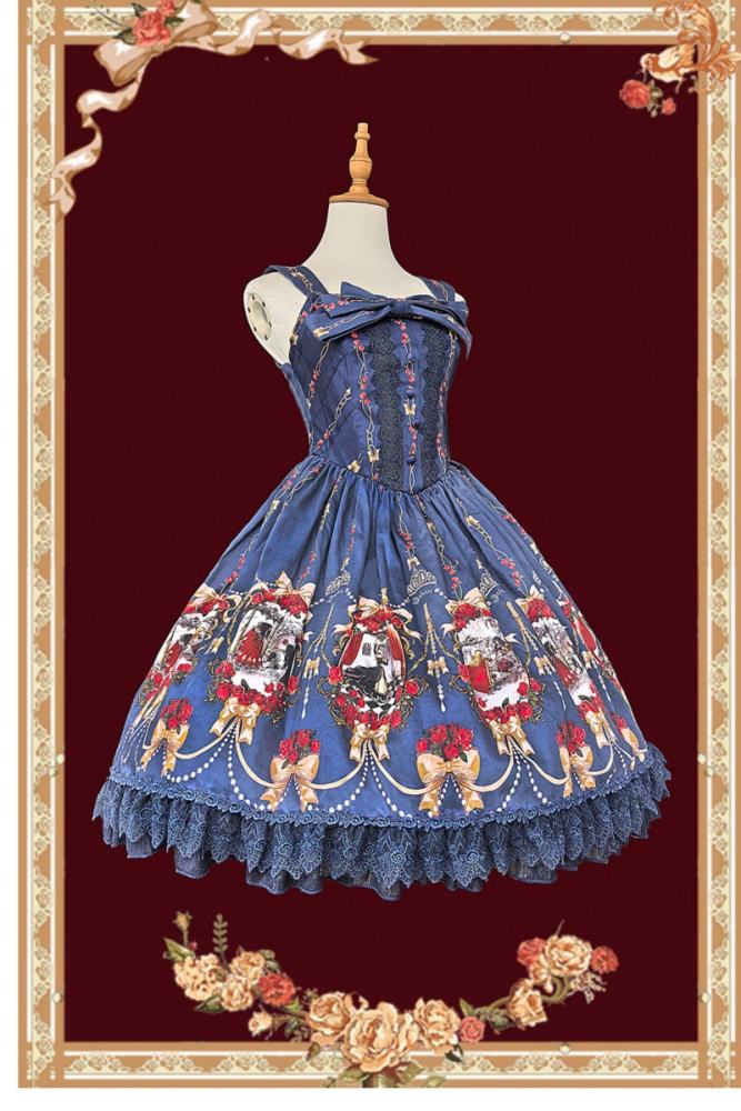 Infanta Snow White Prints Lolita JSK and Headbow