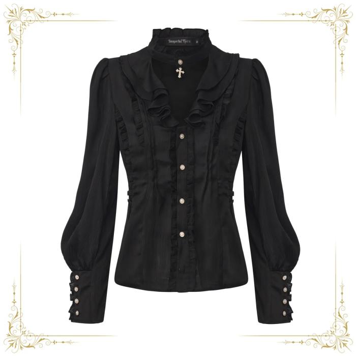 Immortal Thorn Retro Courtly Ouji Lolita Blouse 3 Colors