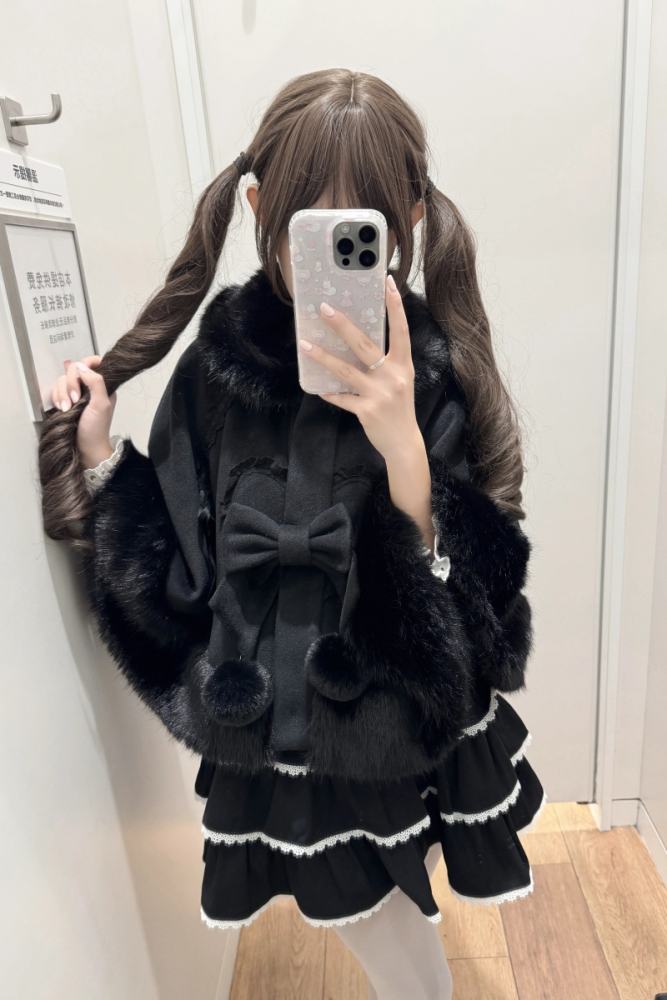 Cat and Starlight Small Snowball Lolita Cape 4 Colors