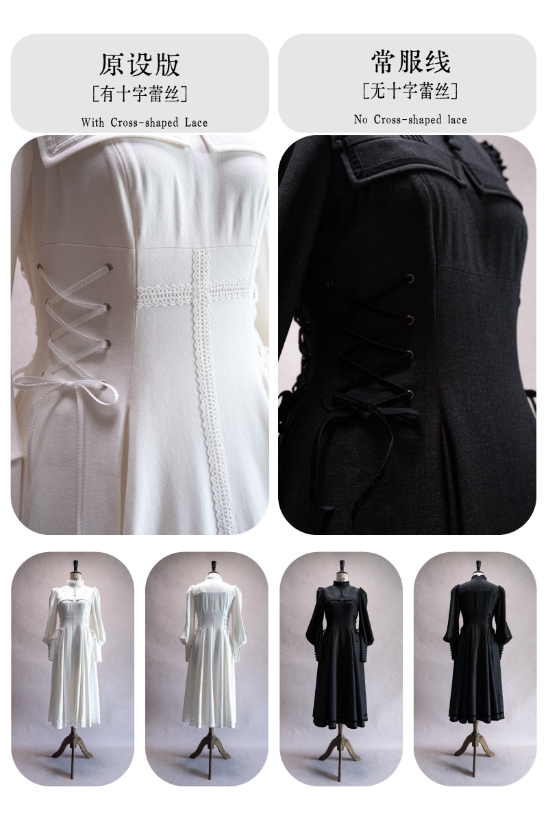 Grey Murmur Raven Messenger Gothic Plus Size Lolita OP 4 Colors