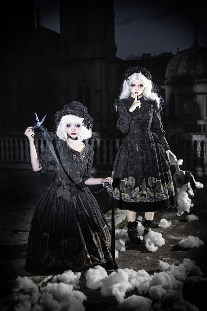 Window of Shadow Prints Gothic Lolita OP and JSK