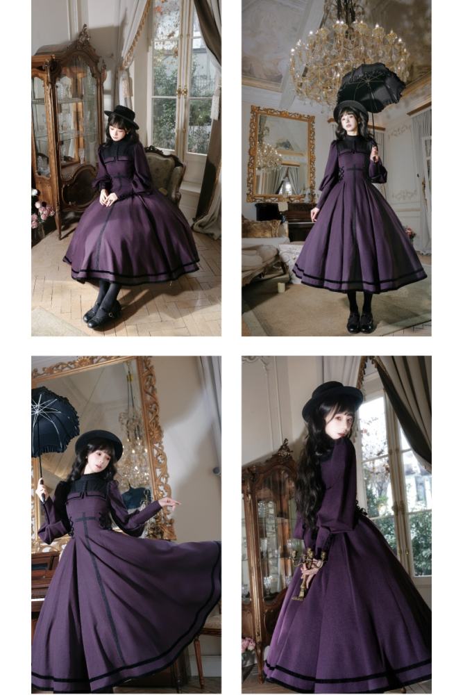 Grey Murmur Raven Messenger Gothic Plus Size Lolita OP 4 Colors