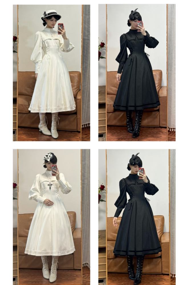 Grey Murmur Raven Messenger Gothic Plus Size Lolita OP 4 Colors