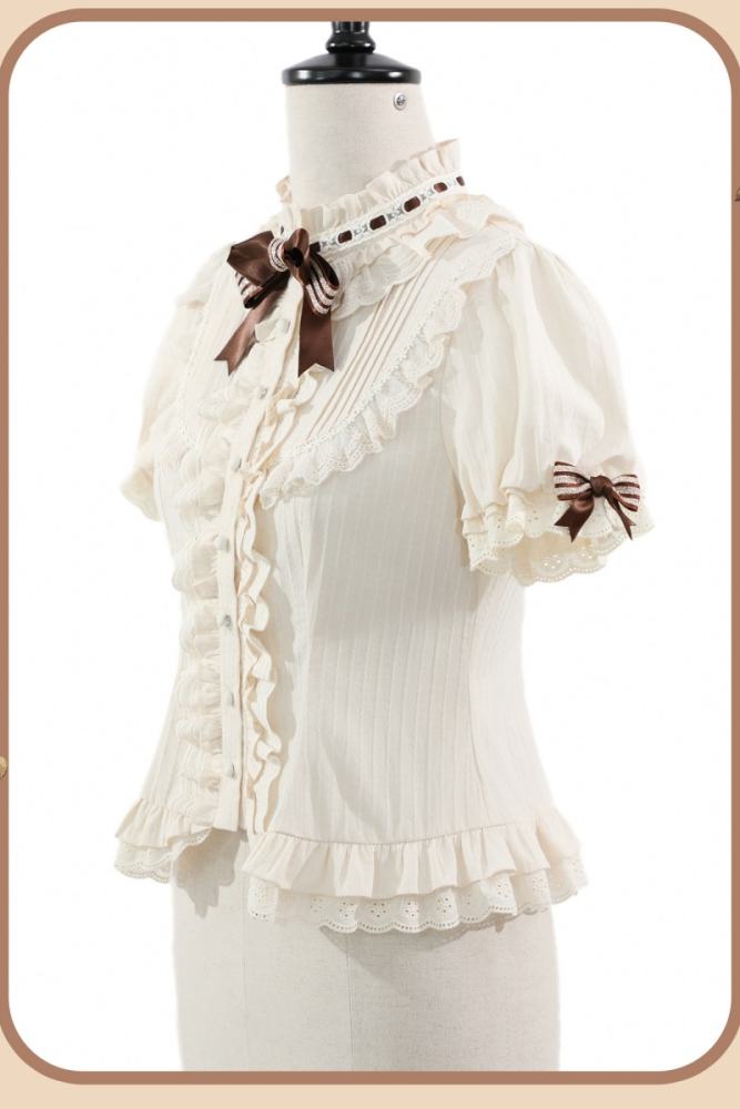 Alice Girl Bear Symphony Retro Lolita Blouse and Extended Sleeves