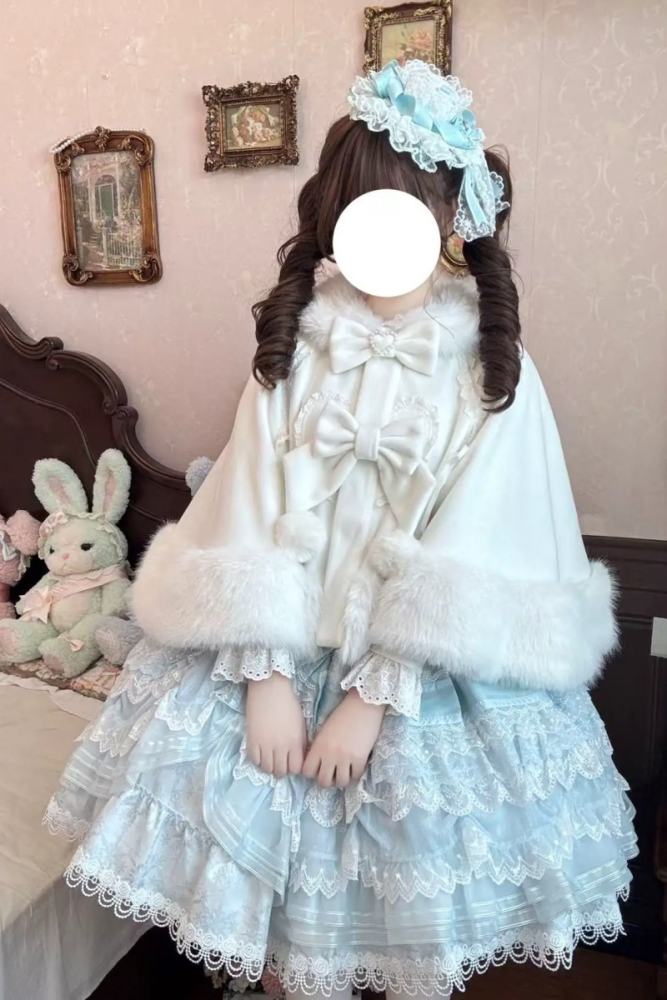 Cat and Starlight Small Snowball Lolita Cape 4 Colors