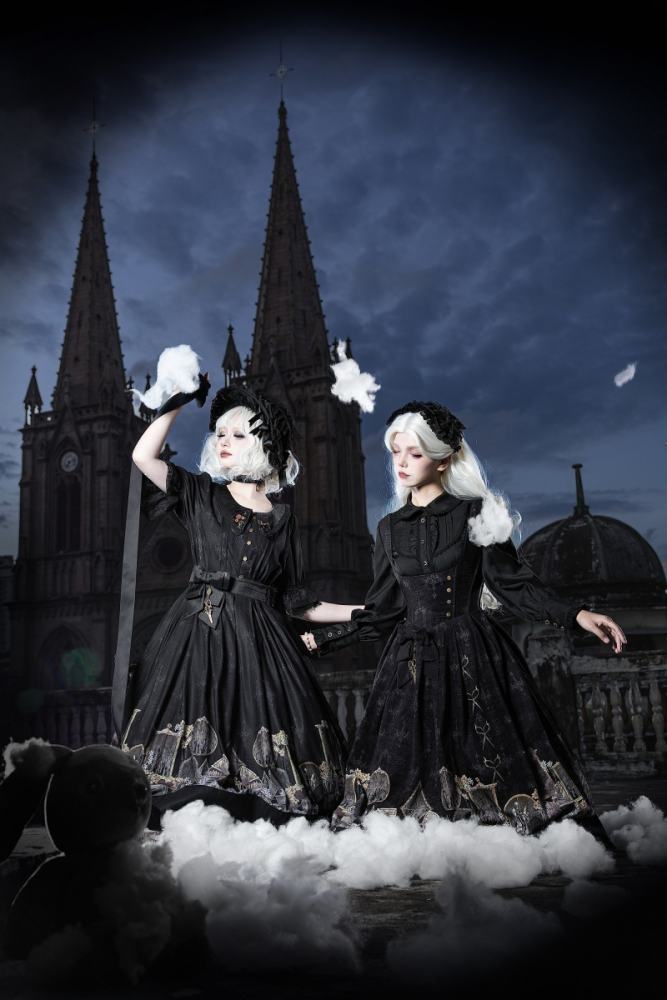 Window of Shadow Prints Gothic Lolita OP and JSK