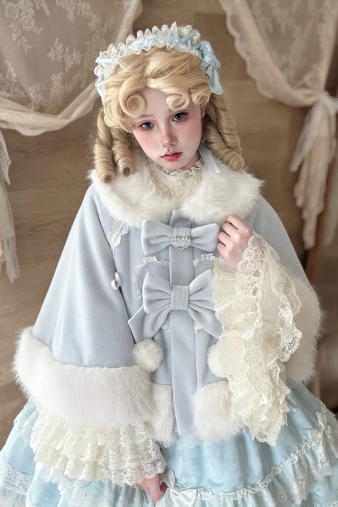 Cat and Starlight Small Snowball Lolita Cape 4 Colors