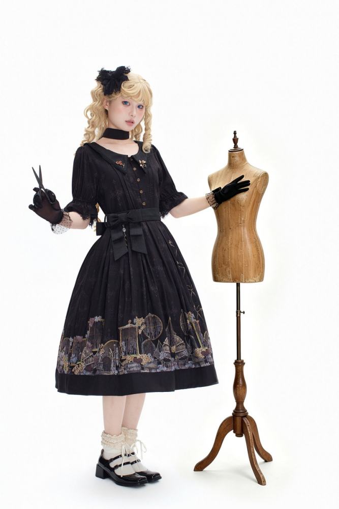Window of Shadow Prints Gothic Lolita OP and JSK