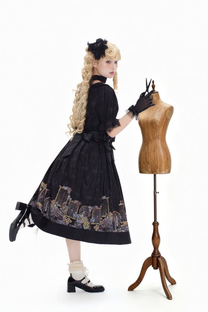 Window of Shadow Prints Gothic Lolita OP and JSK