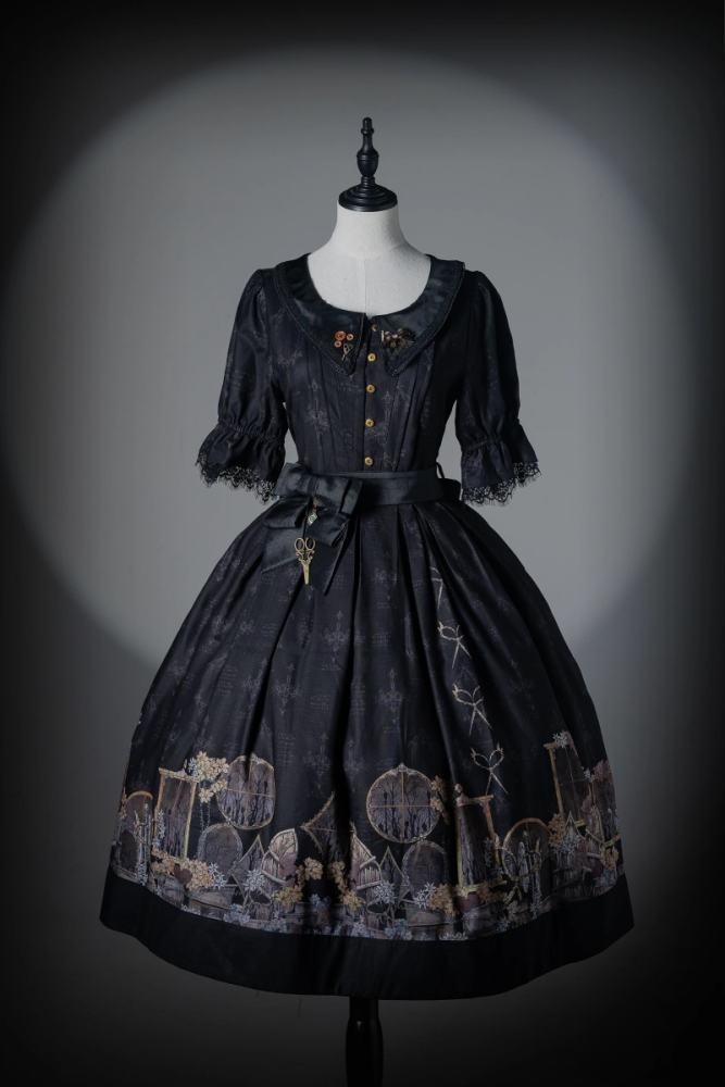 Window of Shadow Prints Gothic Lolita OP and JSK