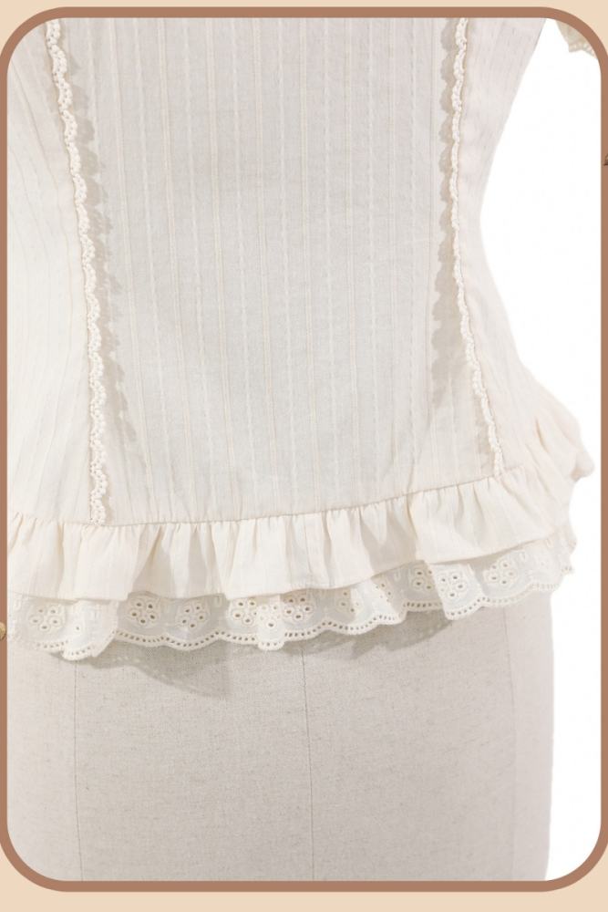 Alice Girl Bear Symphony Retro Lolita Blouse and Extended Sleeves