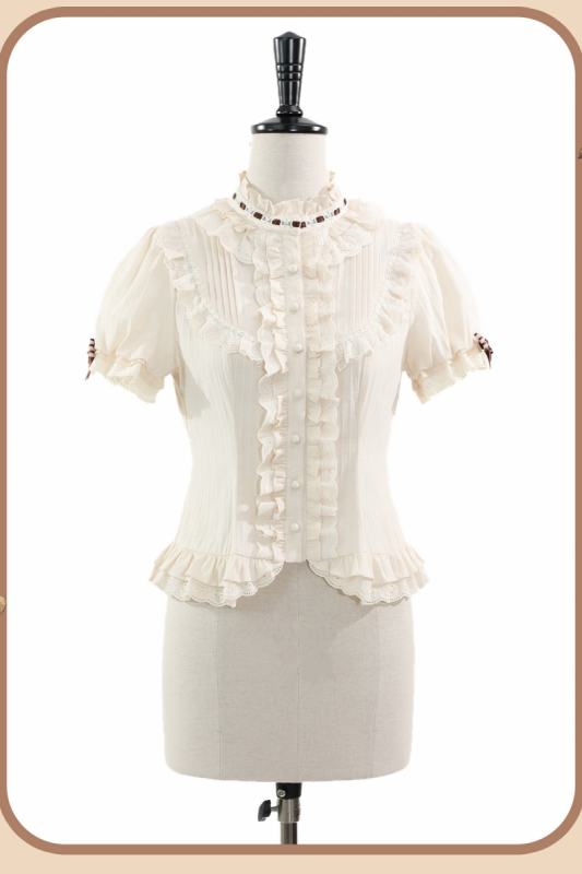 Alice Girl Bear Symphony Retro Lolita Blouse and Extended Sleeves
