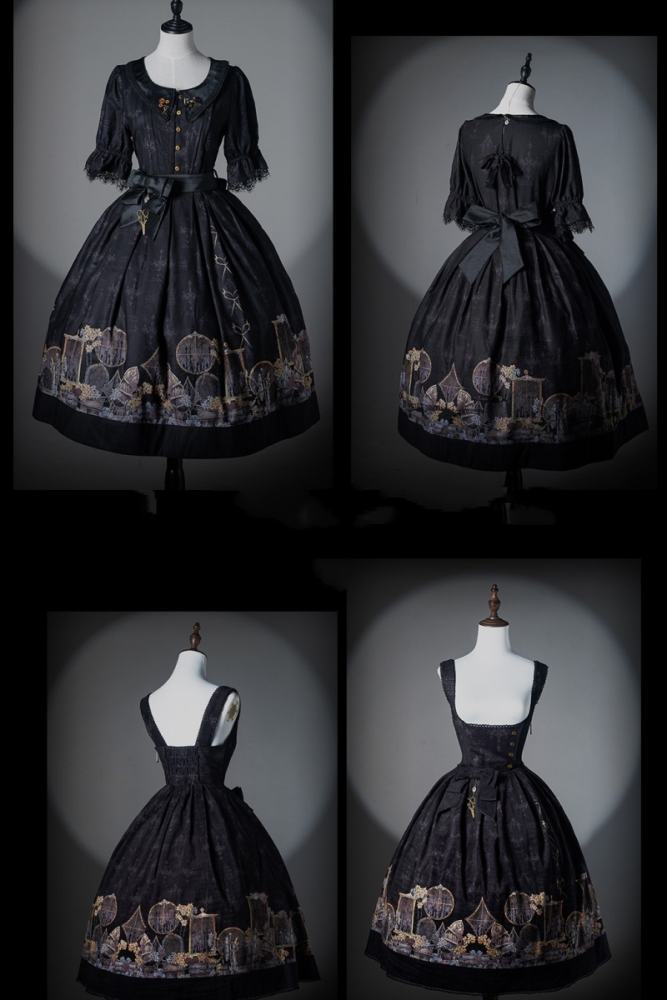 Window of Shadow Prints Gothic Lolita OP and JSK
