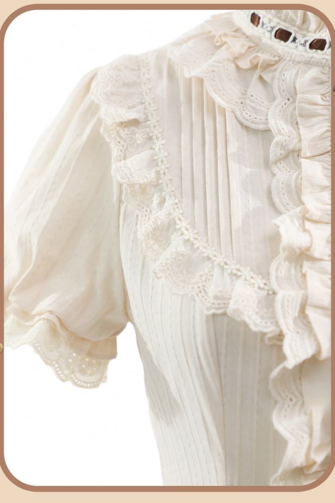 Alice Girl Bear Symphony Retro Lolita Blouse and Extended Sleeves