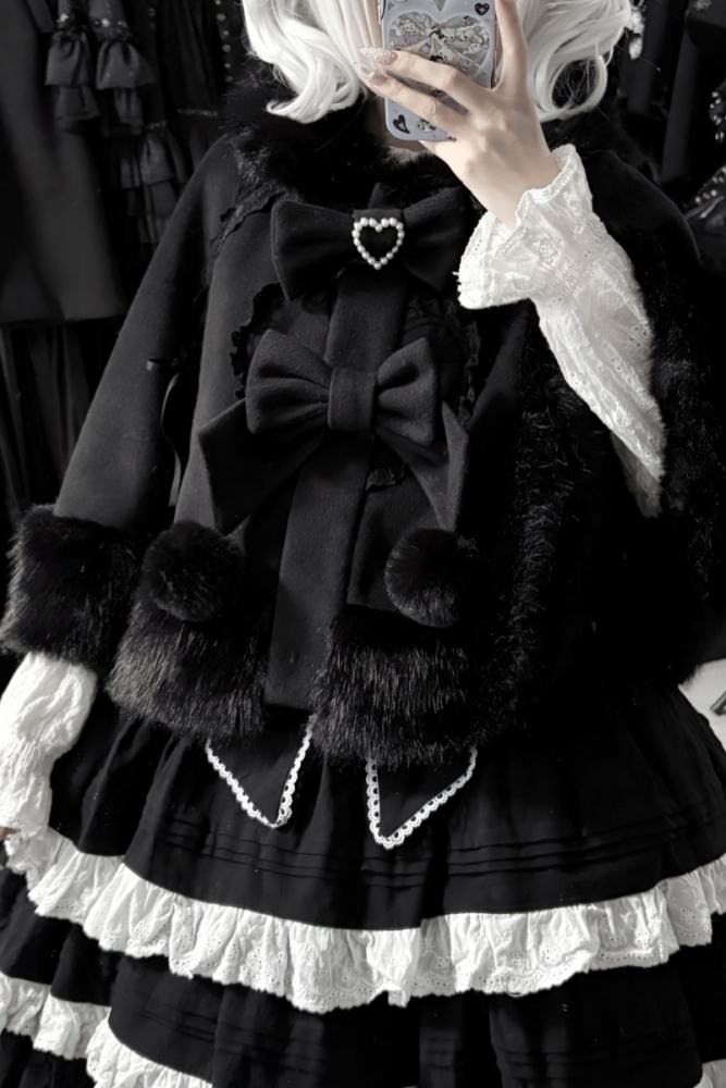 Cat and Starlight Small Snowball Lolita Cape 4 Colors