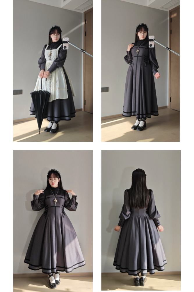 Grey Murmur Raven Messenger Gothic Plus Size Lolita OP 4 Colors