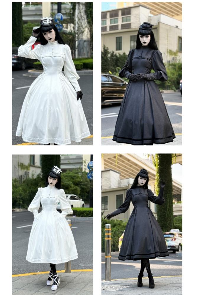 Grey Murmur Raven Messenger Gothic Plus Size Lolita OP 4 Colors