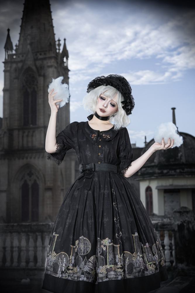 Window of Shadow Prints Gothic Lolita OP and JSK