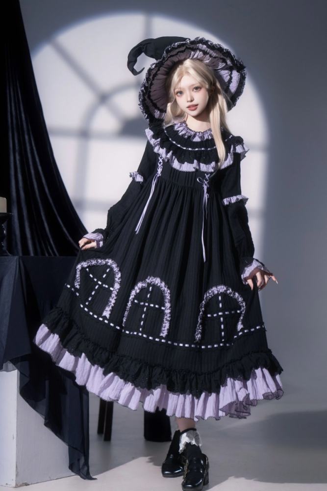 Witch Lilith Halloween Gothic Lolita One Piece Dress