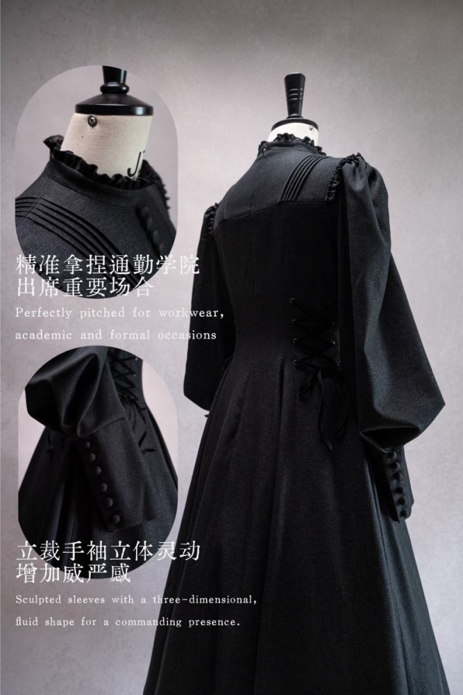 Grey Murmur Raven Messenger Gothic Plus Size Lolita OP 4 Colors