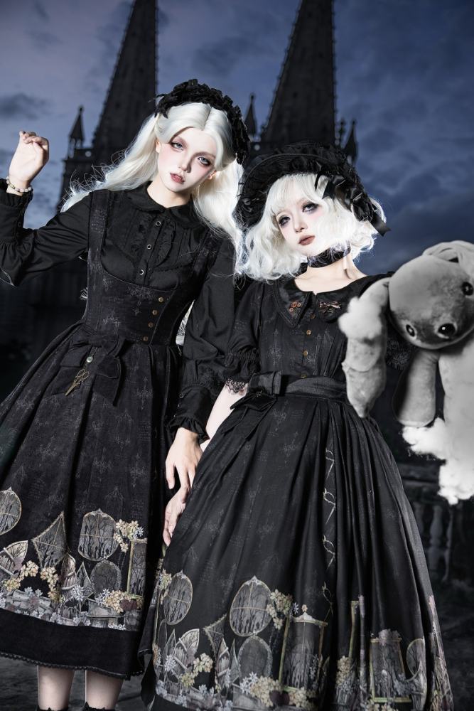 Window of Shadow Prints Gothic Lolita OP and JSK