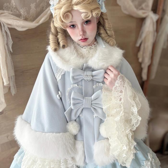 Cat and Starlight Small Snowball Lolita Cape 4 Colors