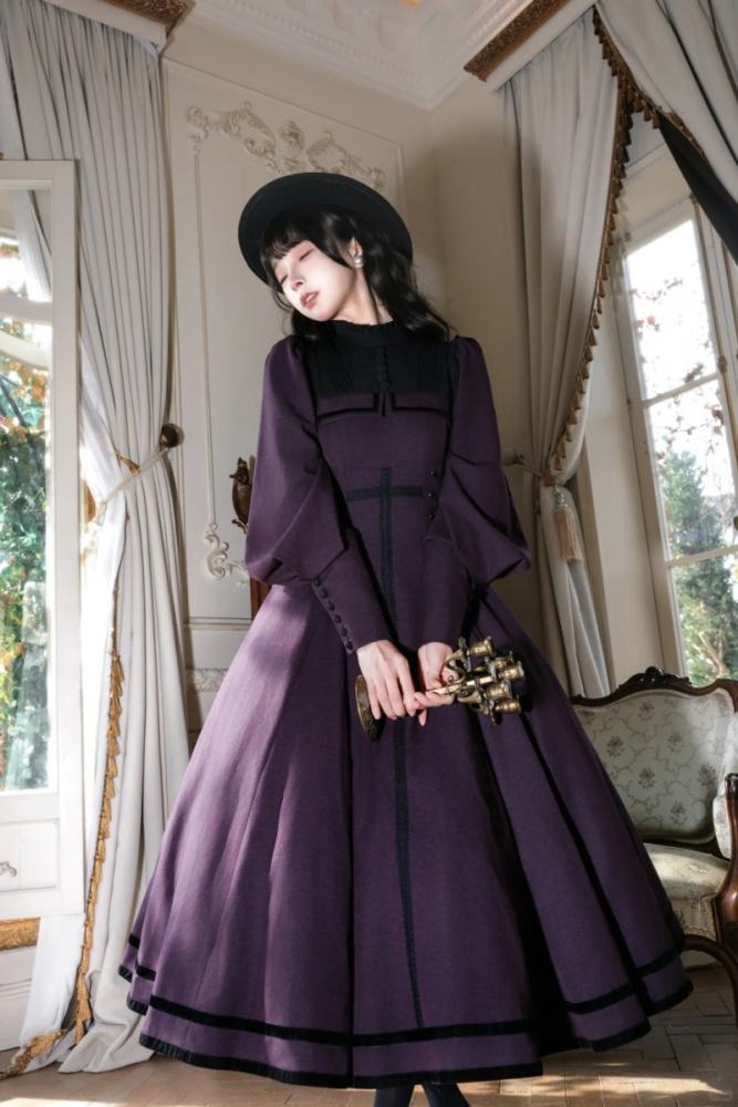 Grey Murmur Raven Messenger Gothic Plus Size Lolita OP 4 Colors