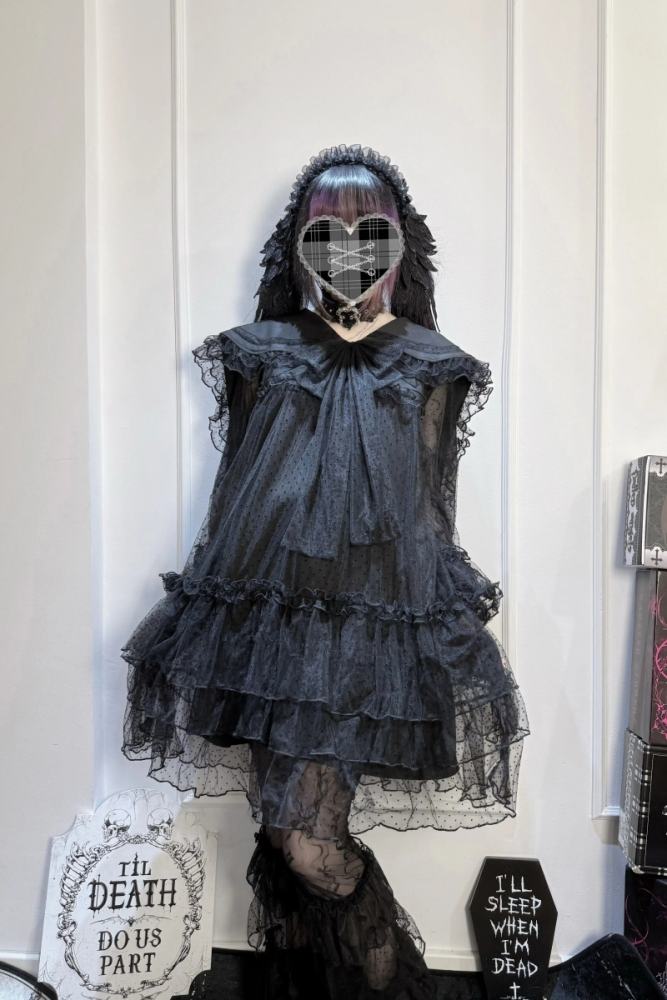 Pink Rabbit ~Sea Salt Soda~ Jirai Kei Dress and Long Trousers