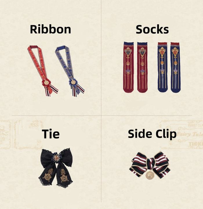 Drunk Coco The Train to Fairy Tale Town Lolita Hat Tie and Socks