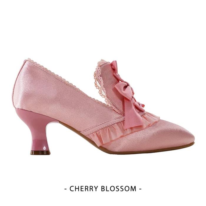 Iris Corolla Bows Hime Lolita High-heeled Shoes