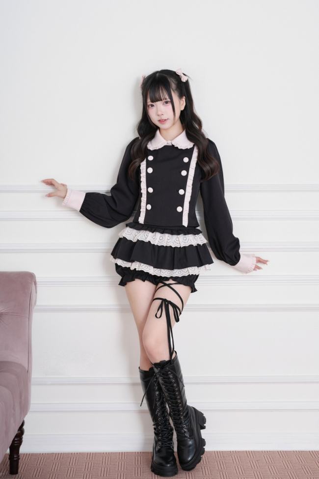 NoGenki Subculture Frills Jirai Kei Top and Skirt