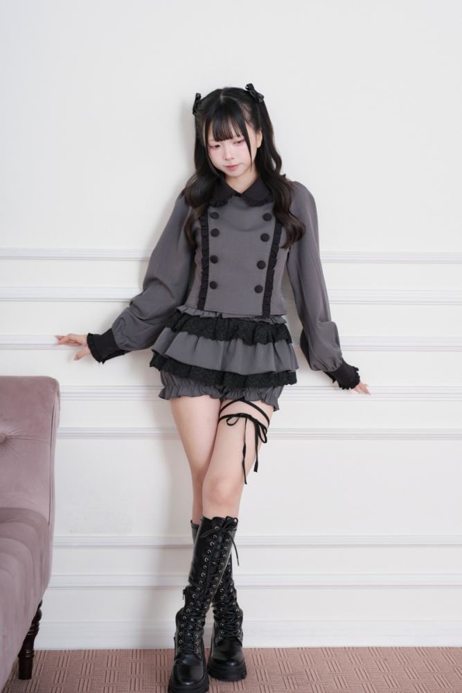 NoGenki Subculture Frills Jirai Kei Top and Skirt