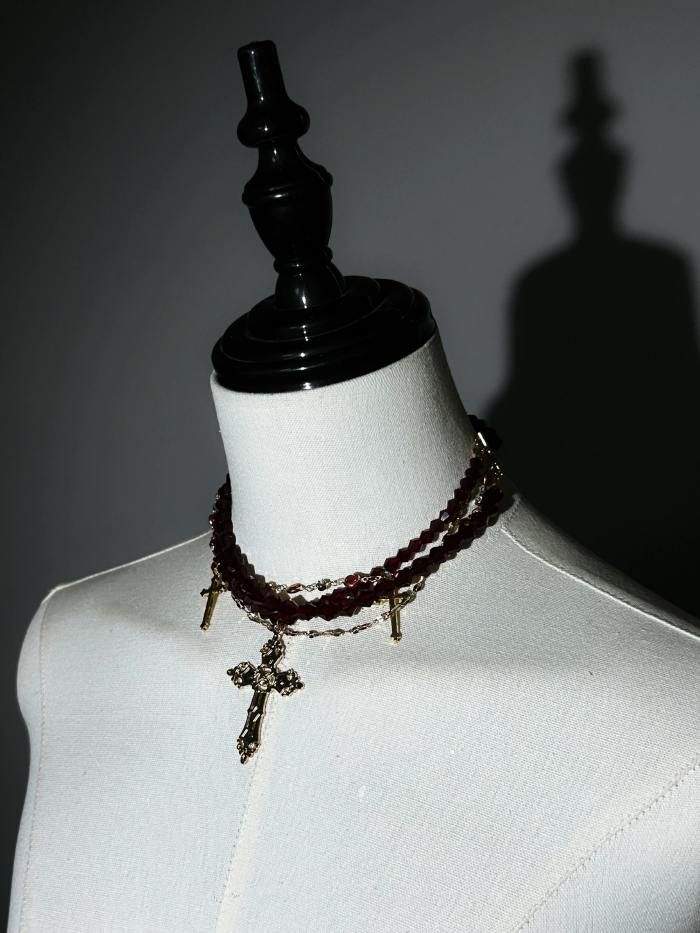 ZJ Story The Genesis and The Last Century Ouji Lolita Hat Necklace Brooch and Head Veil