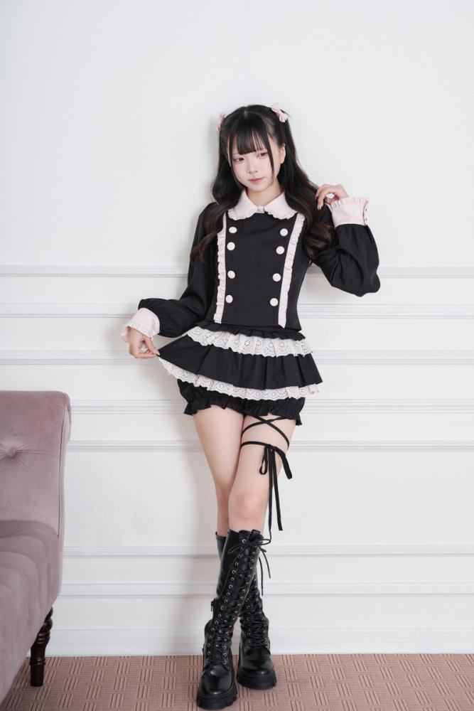 NoGenki Subculture Frills Jirai Kei Top and Skirt