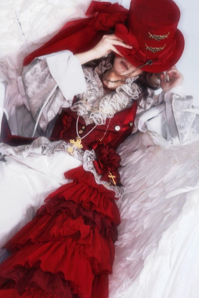 ZJ Story The Genesis and The Last Century Ouji Lolita Hat Necklace Brooch and Head Veil
