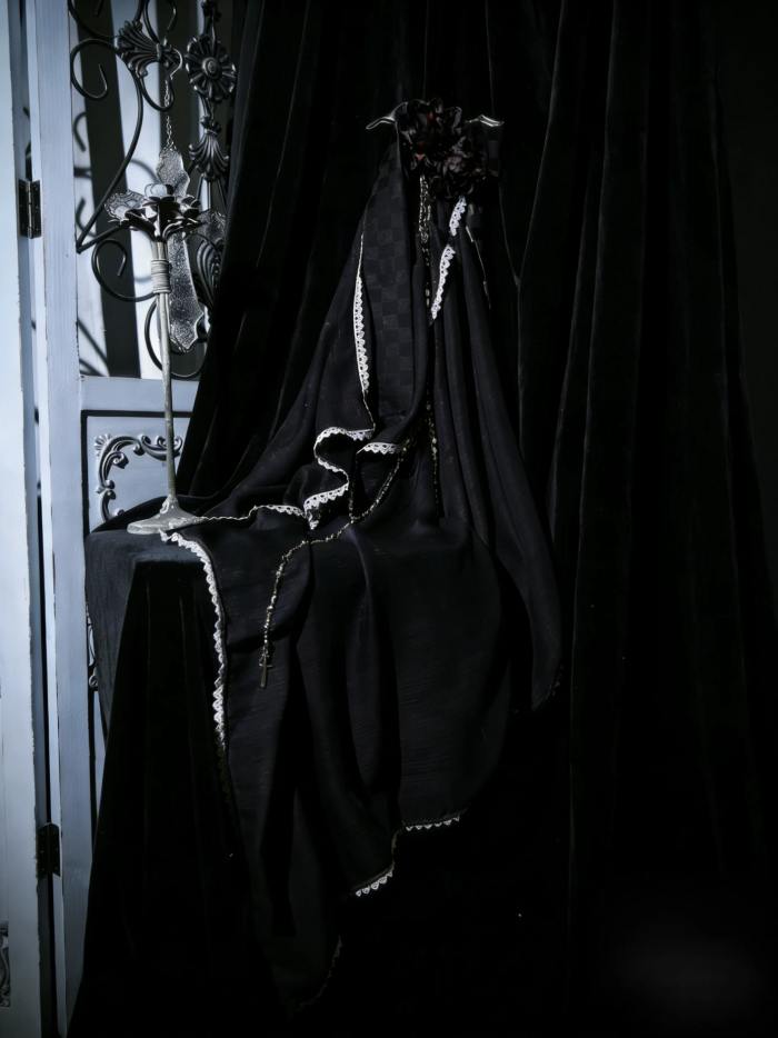 ZJ Story The Genesis and The Last Century Ouji Lolita Hat Necklace Brooch and Head Veil