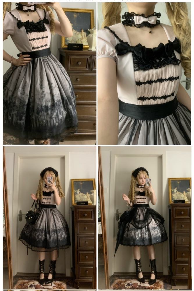 Rabbits Collection Decaying Garden Gothic Lolita One Piece Dress