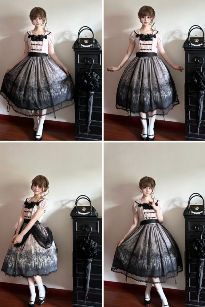 Rabbits Collection Decaying Garden Gothic Lolita One Piece Dress