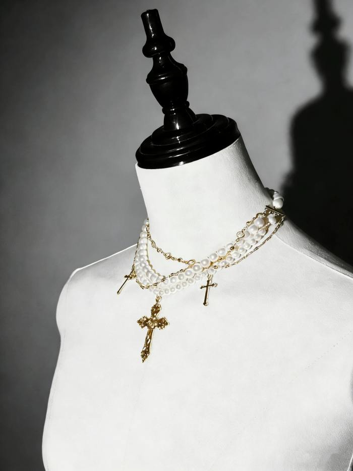 ZJ Story The Genesis and The Last Century Ouji Lolita Hat Necklace Brooch and Head Veil